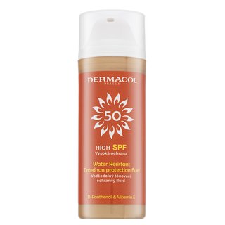 Dermacol Sun Tinted Water Resistant Fluid SPF50 cremă de protecție solară pentru uniformizarea culorii tenului 50 ml