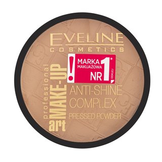 Eveline Make-Up Art Anti-Shine Complex Pressed Powder pudră pentru o piele luminoasă și uniformă 33 Golden Sand 14 g