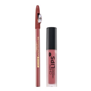 Eveline OH! My Velvet Lips Matt Lip Kit set îngrijire buze pentru efect mat 03 Rose Nude 4,5 ml