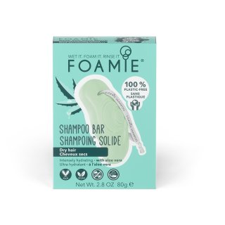 Foamie Shampoo Bar pentru păr uscat Aloe Vera 80 g