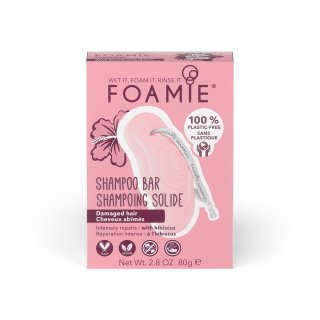 Foamie Shampoo Bar șampon solid pentru păr deteriorat Hibiscus 80 g