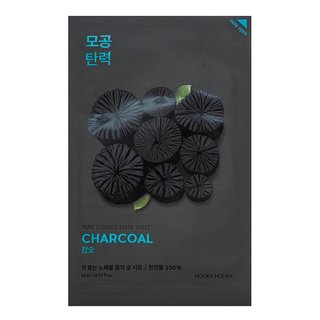 Holika Holika Pure Essence Mask Sheet Charcoal mască textilă împotriva imperfecțiunilor pielii 23 g