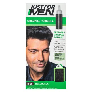 Just For Men Shampoo-in Haircolour șampon colorant pentru bărbati H55 Natural Real Black 66 ml