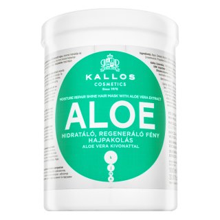 Kallos Aloe Moisture Repair Shine Hair Mask mască hrănitoare pentru finețe și strălucire a părului 1000 ml