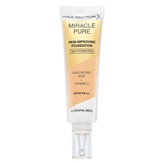 Max Factor Miracle Pure Skin-Improving Foundation machiaj persistent cu efect de hidratare 33 Crystal Beige 30 ml