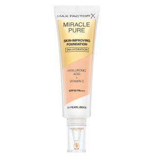 Max Factor Miracle Pure Skin-Improving Foundation machiaj persistent cu efect de hidratare 35 Pearl Beige 30 ml