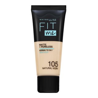 Maybelline Fit Me! Foundation Matte + Poreless fond de ten lichid cu efect matifiant 105 Natural Ivory 30 ml