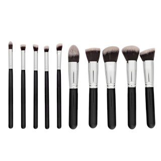 MIMO Makeup Brush Set Kabuki Black 10 Pcs set perii machiaj