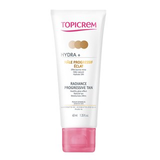 Topicrem HYDRA+ Radiance Progressive Tan cremă de ten pentru o piele luminoasă și uniformă 40 ml