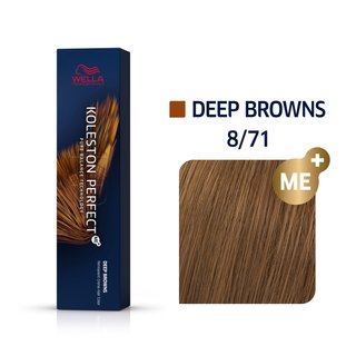 Wella Professionals Koleston Perfect Me+ Deep Browns vopsea profesională permanentă pentru păr 8/71 60 ml