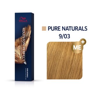 Wella Professionals Koleston Perfect Me+ Pure Naturals vopsea profesională permanentă pentru păr 9/03 60 ml