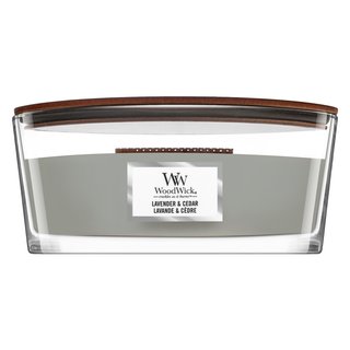 Woodwick Lavender & Cedar lumânare parfumată 453,6 g
