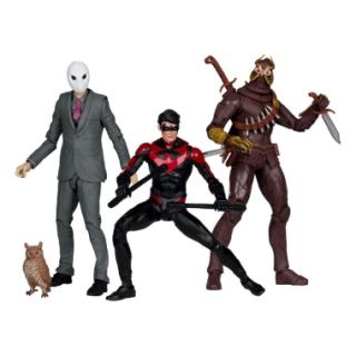 DC Multiverse Action Figure 3-Pack Nightwing vs. Talon  Owl (Batman: The Court of Owls) (Gold Label) 18 cm