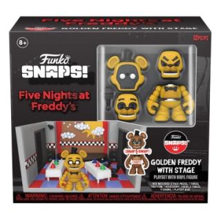 Five Nights at Freddy's Snap Playset  Action Figure Stage w/Freddy (GD) 9 cm