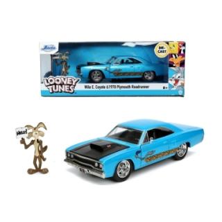 Looney Tunes Road Runner Set Masinuta 1970 Plymouth scara 1:24