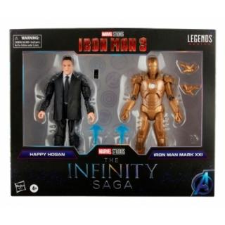 Marvel Legends Set 2 figurine articulate Happy Hogan  Iron Man XXI (Iron Man 3) 15 cm