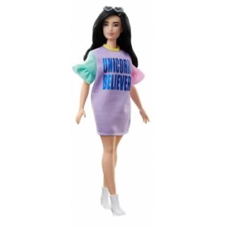 Papusa Barbie Fashionistas cu rochita Unicorn Believer