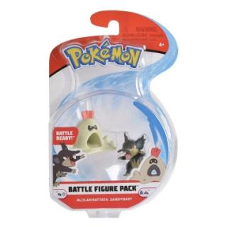 Pokemon Battle Set 2 minifigurine Alolan Rattata, Sandygast 5 cm