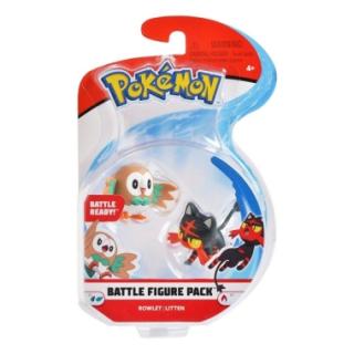 Pokemon Battle Set 2 minifigurine Rowlet, Litten 5 cm