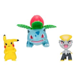 Pokemon Battle Set 3 figurine Pikachu #2, Jangmo-o, Ivysaur 5 cm