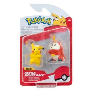 Pokemon Gen IX Battle Set de minifigurine Pikachu  Fuecoco 5 cm