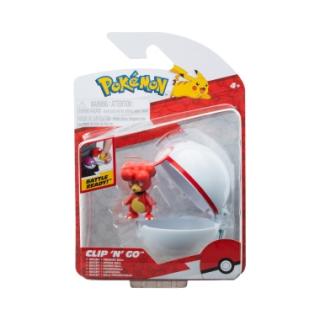 Pokemon - Set figurine Clip n Go, Magby  Premier Ball