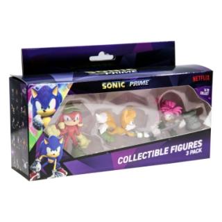 Sonic Prime Set 3 figurine - Amy, Knuckles NY,Tails - 6 cm