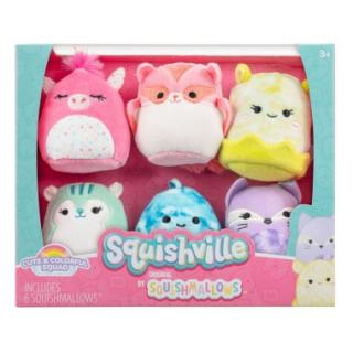 Squishville Mini Squishmallows Plush Figure 6-Pack Cute  Colorful Squad 5 cm