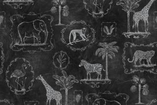 Tapet R15273- Animal Party Blackboard