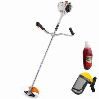 Cositoare de umar STIHL FS 56 C-E 2 timpi putere 1.1CP latime lucru 42 cm cutit 2 taisuri 230-2 viziera 0.5l ulei 2T