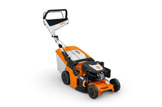 Masina de tuns gazonul STIHL RM 443 benzina actionare prin impingere latime taiere 41 cm cos colector 52 L