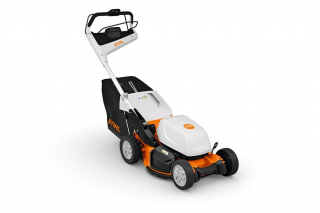 Masina de tuns iarba STIHL RMA 750 V fara fir latime de taiere 48 cm tractiune Vario inaltime reglabila cos colector 80L indicator nivel umplere sistem AP fara acumulator si incarcator