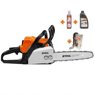 Motofierastrau STIHL MS 170 putere 1.6 CP lama 40 cm 1.1 mm pas lant 3/8" + extra lant + ulei 100ml + ulei FP 1L