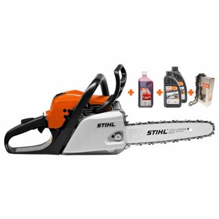 Motofierastrau STIHL MS 181 putere 2CP lama 40cm 1.1mm pas lant 3/8" + extra lant + ulei 1L + 2 x ulei FP 1L