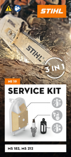 STIHL Kit Service 19 cu filtrul de aer cu fleece, bujie, filtrul de combustibil pentru MS 182 / MS 212