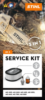 STIHL Kit Service 3 cu filtrul de aer HD2, bujie, filtrul de combustibil MS 440 /  460 / 640 / 650 / 660 / 780 / 880