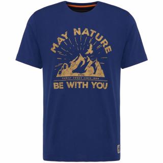 Tricou "MAY THE NATURE" STIHL albastru S-2XL