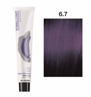 Vopsea demi-permanenta fara amoniac 100ml - Tonalight 6.7 Haircolor - ELGON