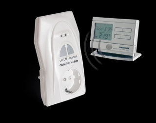 Ansamblu termostat-priza cu radiofrecventa COMPUTHERM Q8 RF (TX) + Q1 RX