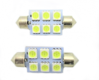 Bec Led Sofit 6 SMD 39 mm Lumina alba