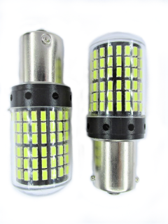 Bec semnal 144 SMD BAU15S lumina alba