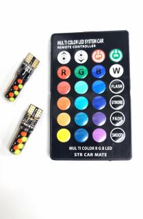 Bec Set T10 Led RGB Auto cu Telecomanda