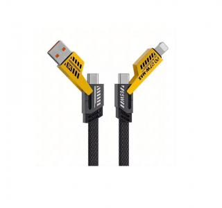 Cablu date Incarcare Rapida 4 in 1, 65W, 1.2m, Negru