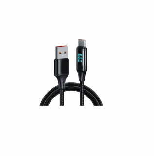 Cablu Date si Incarcare cu afisaj de putere LED, USB Type USB - C 1.0m Negru