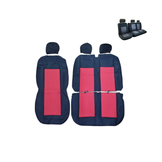 Huse Scaune Auto 2+1 Universale Piele Ecologica cu Textil Autoutilitara