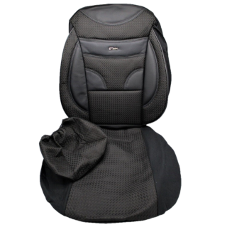 Huse Scaune Auto 5 Locuri Universale Piele Ecologica cu Textil Negru