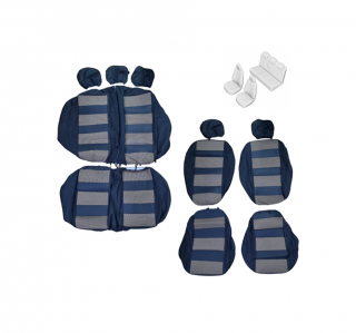 Huse Scaune Auto 5 Locuri Universale Textil Fractionate BejNegru