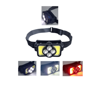 Lanterna de Cap LED+COB cu 6 Trepte si Senzor Start Stop cu Acumulator