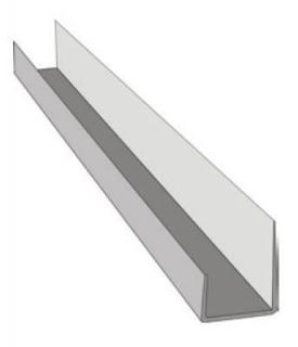 Profil cant placa Knauf din PVC tip J 12.5 mm