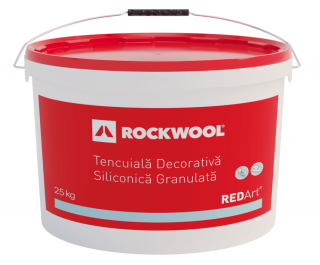 Tencuiala decorativa siliconica alba Rockwool REDArt 25 kg